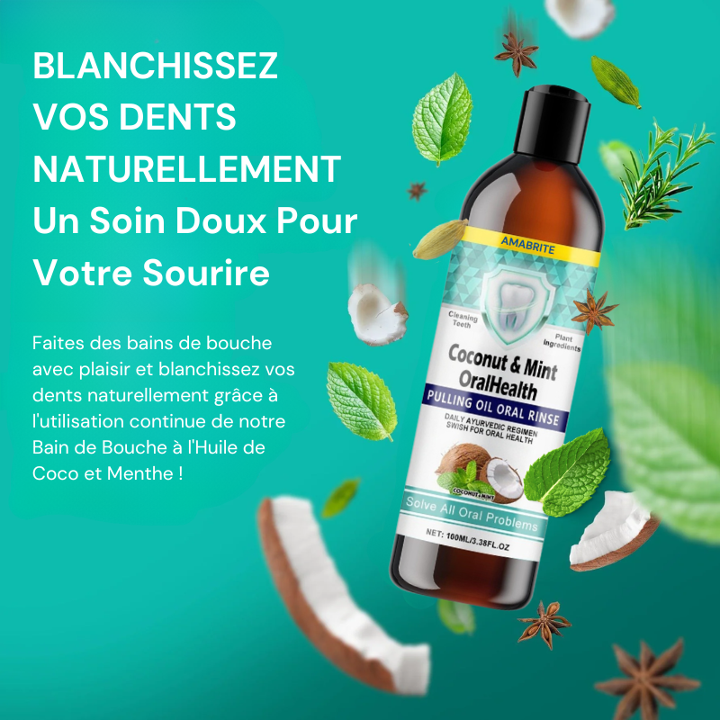 Bain de Bouche à l'huile de COCO + Grattoir à langue