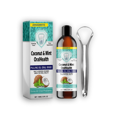 Bain de Bouche à l'huile de COCO + Grattoir à langue - AMABRITE