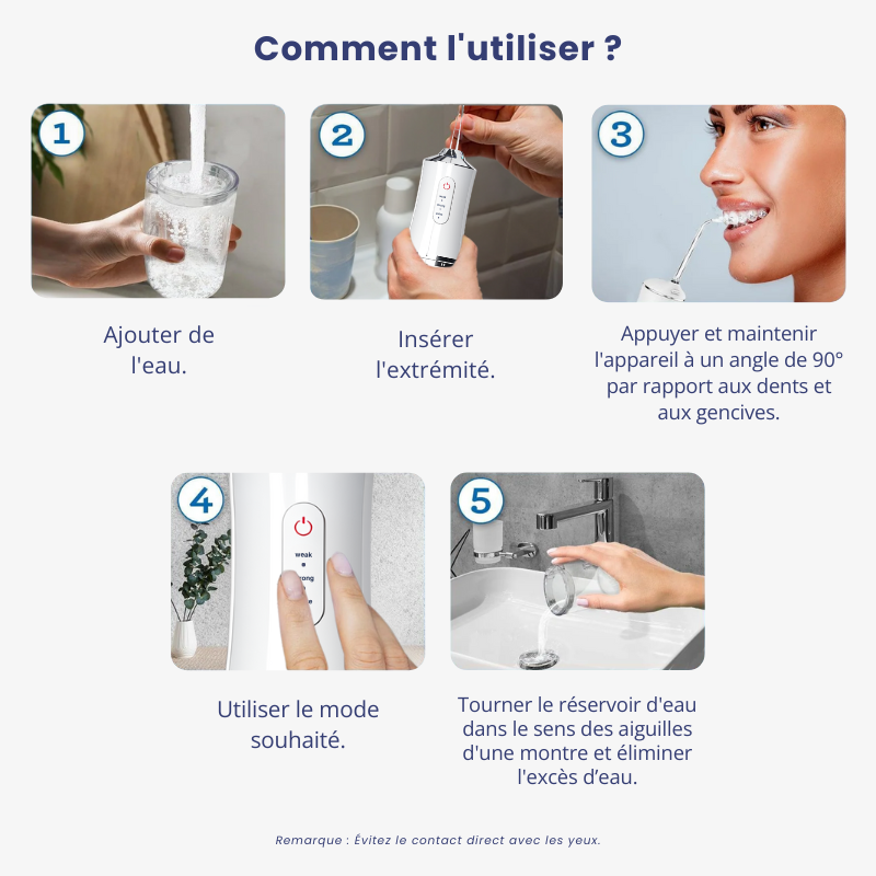 Hydropulseur dentaire compact